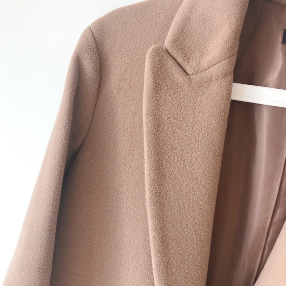 SOLD Uniqlo Women Wool Camel Coat / Blazer Size M - Picture 4 of 8